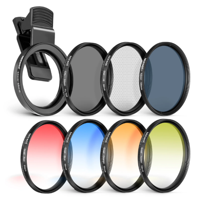 Kit Filtros Clip On para Celular y Cámara 58 mm Neewer
