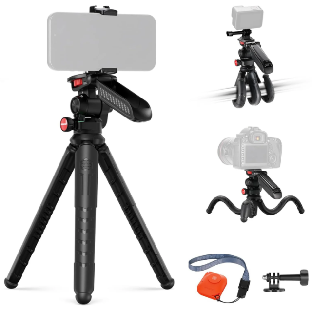 Trípode Mini Flexible con Control Remoto 2 en 1 Neewer