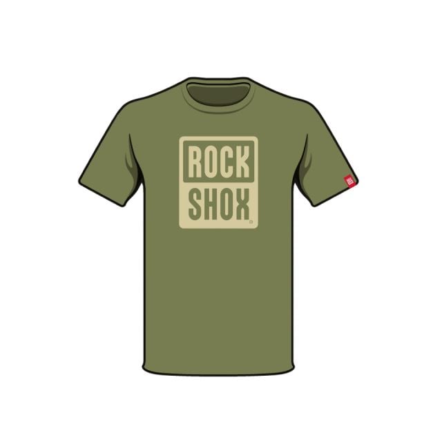 Polera Rock Shox Mono Pill Logo Verde (Logo Cafe)