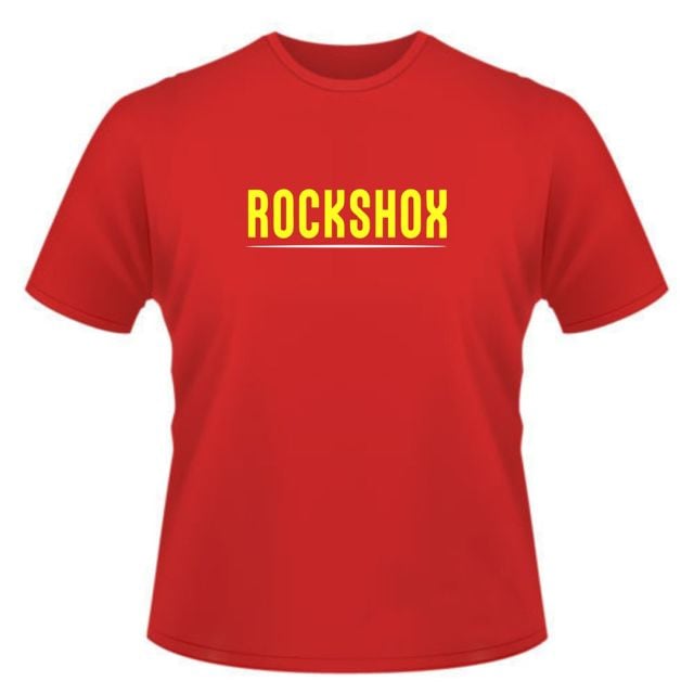 Polera Rock Shox Paint Brush Logo Rojo