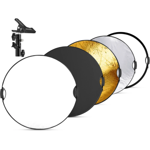 Reflector 5 en 1 Neewer de 80 cm con Soporte y Empuñaduras