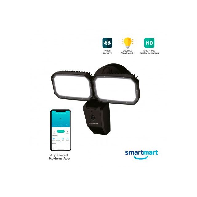 Foco Inteligente con Cámara HD y audio Bidireccional WiFi Smartmart S2