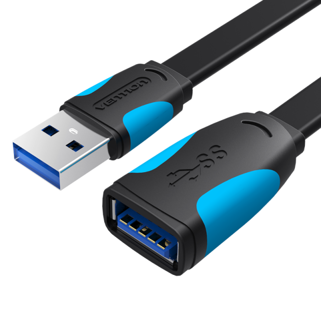 Cable plano USB 3.0 macho a USB hembra Vention 
