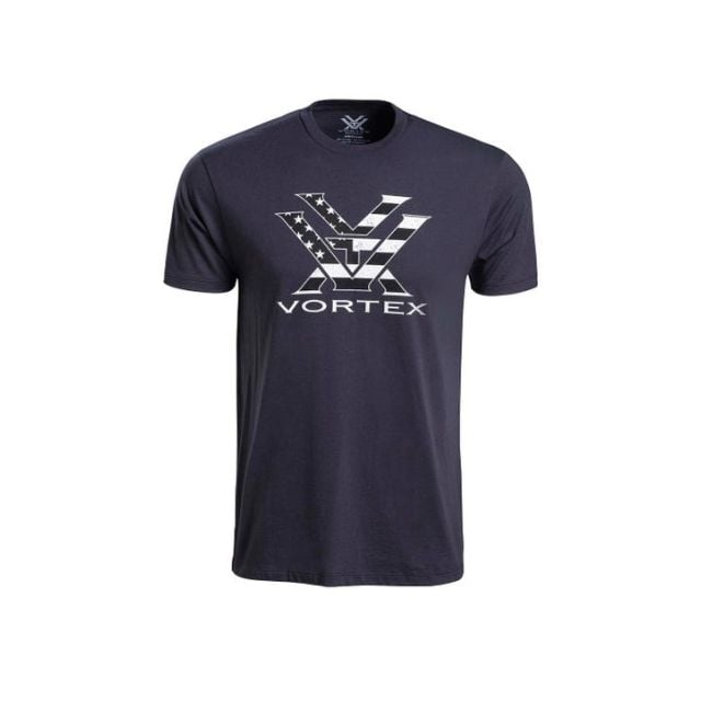 Polera Vortex® Stars and Stripes Manga Corta Black and White 