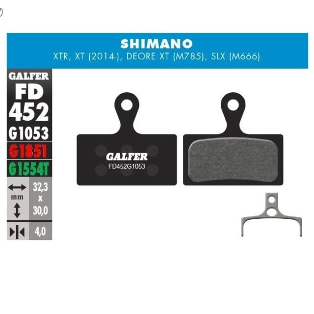 GALFER PASTILLAS SHIMANO M985, M785, M666