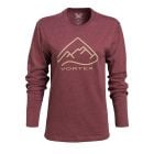 Polera Manga Larga de Mujer Vortex Alpine Burdeo