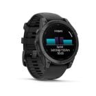 Reloj Garmin fenix E – 47 mm, AMOLED - Acero gris, Correa de silicona negra  