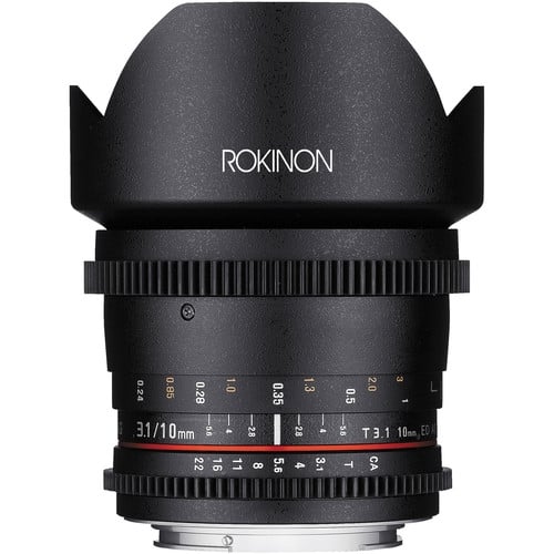 Lente Rokinon T3.1 Cine Ds De 10 Mm Con Montura Sony E Para Aps-C