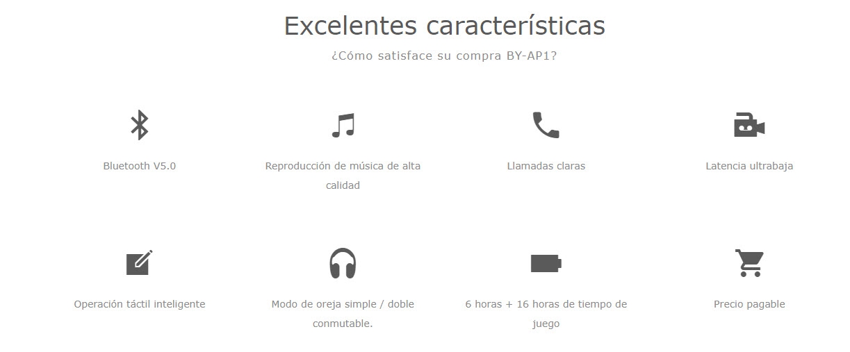 Aud&iacute;fonos inal&aacute;mbricos Boya BY-AP1