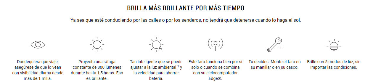 Luz Delantera  inteligente Garmin  Varia &trade; UT800