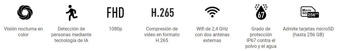 Camara Wi-Fi para Exterior con Visi&oacute;n Nicturna Ezviz C3N